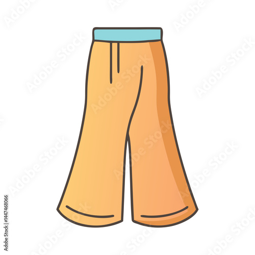 Find trendy orange palazzo pants with blue waistband fashion apparel for women online shop style