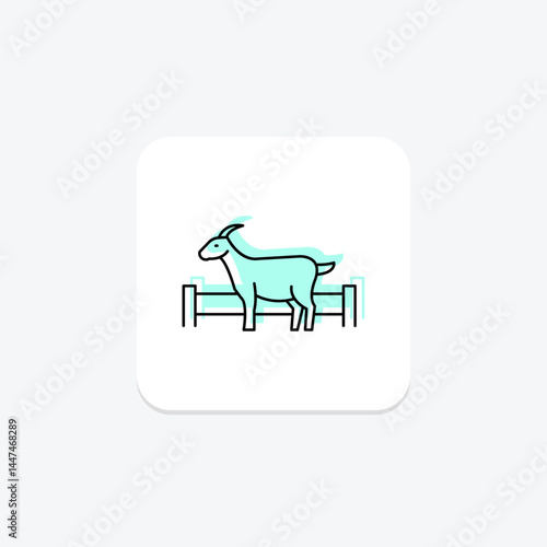 Goat Fence Line, vector, pixel perfect, illustrator file
