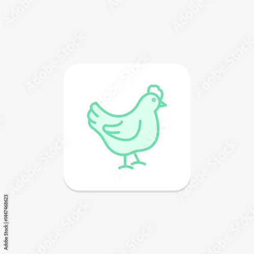 Chicken Pecking, vector, pixel perfect, illustrator file