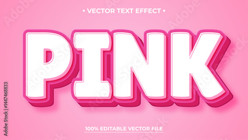 Pink bold 3d editable text effect for Valentine Design