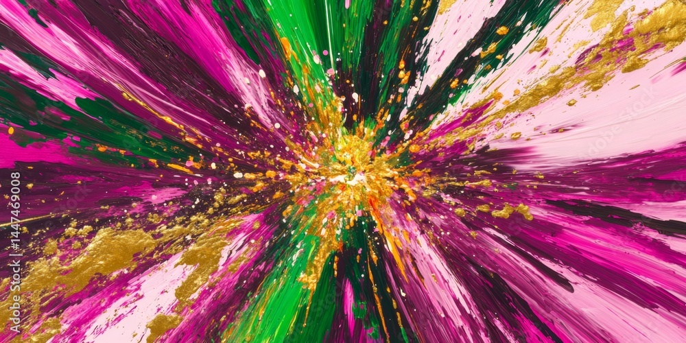 Abstract Explosion of Colors - Vibrant Painting