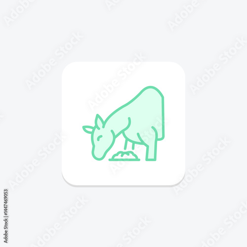 Horse Eating Hay, vector, pixel perfect, illustrator file