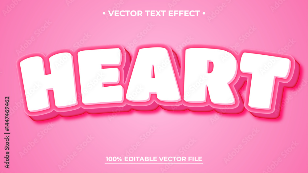 Editable text effect Heart theme, valentine text style Editable text effect Heart theme, valentine text style