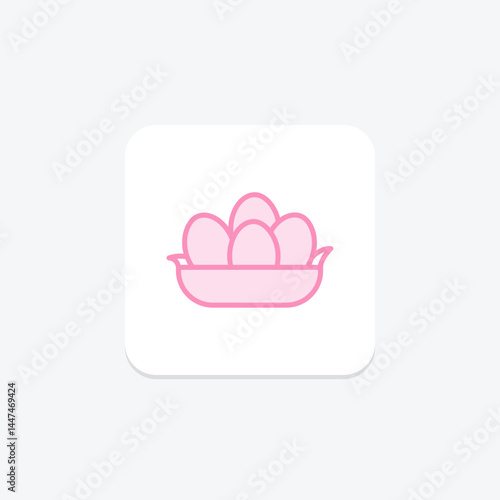 Eggs In Straw, vector, pixel perfect, illustrator file