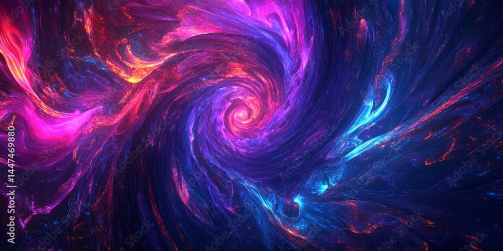 Abstract Colorful Spiral Design