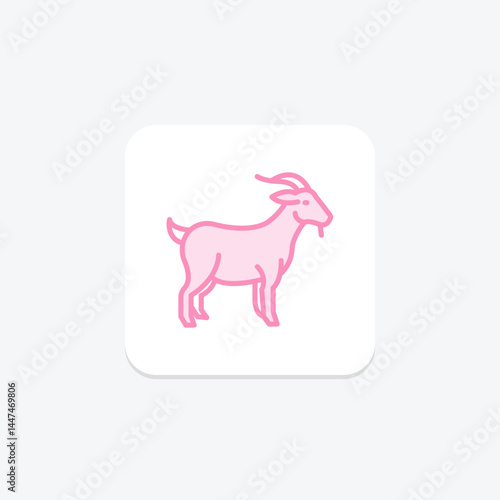 Goat In Shade, vector, pixel perfect, illustrator file
