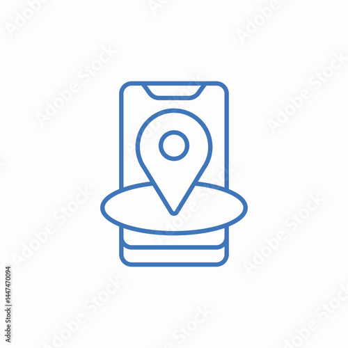 pin location icon sign vector