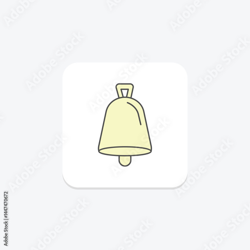 Cowbell Closeup, vector, pixel perfect, illustrator file