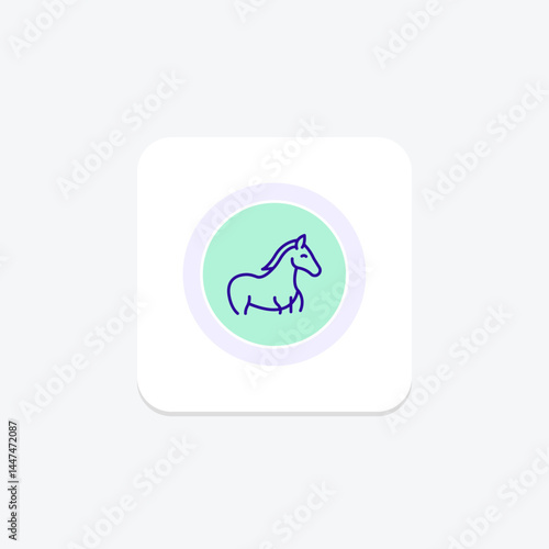 Horse In Stable, vector, pixel perfect, illustrator file