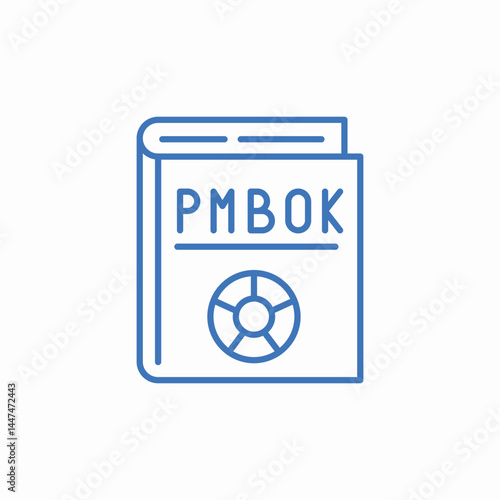 project management body of knowledge icon sign vector