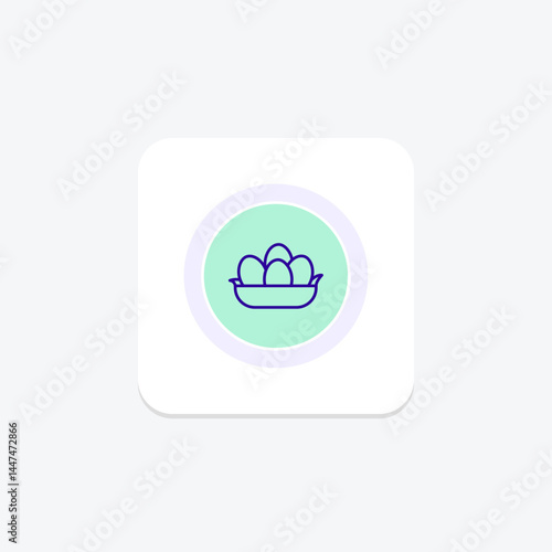 Eggs In Straw, vector, pixel perfect, illustrator file