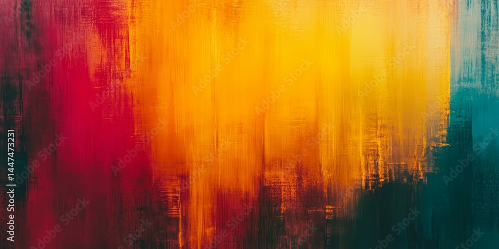 Vibrant Abstract Painting with Bold Colors