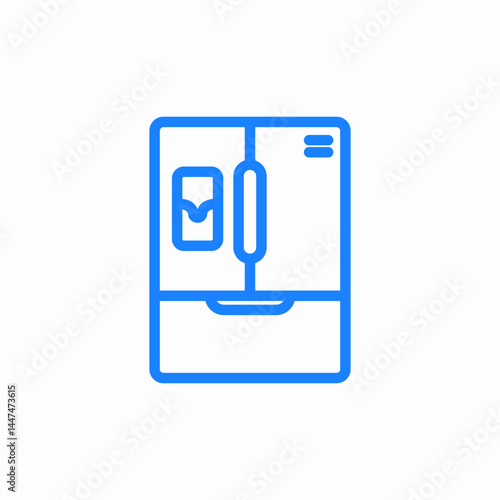 refrigerator icemaker icon sign vector