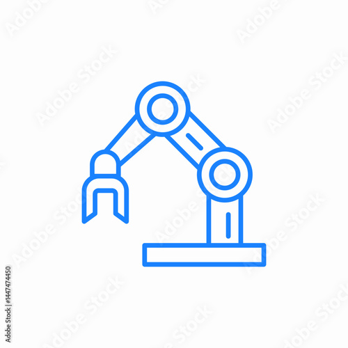 robotic arm icon sign vector