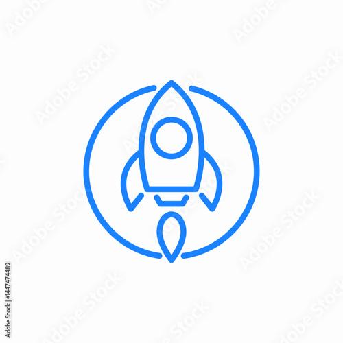 rocket cosmic icon sign vector