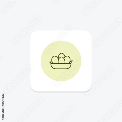 Eggs In Straw, vector, pixel perfect, illustrator file
