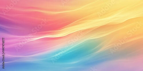 Abstract Pastel Color Waves Background Design