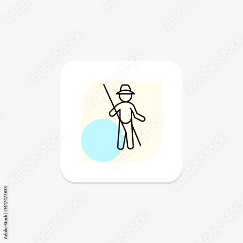 Farmer With Stick, vector, pixel perfect, illustrator file