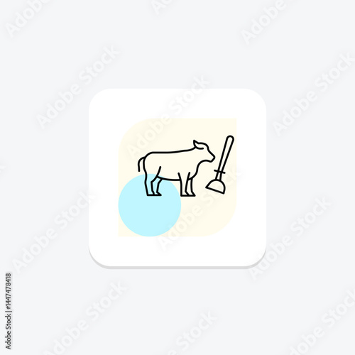 Cow Shed Cleaning, vector, pixel perfect, illustrator file