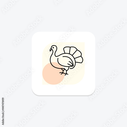 Turkey In Yard, vector, pixel perfect, illustrator file
