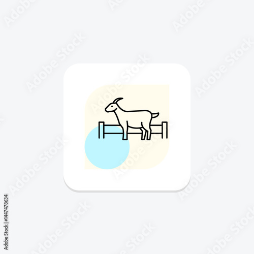 Goat Fence Line, vector, pixel perfect, illustrator file