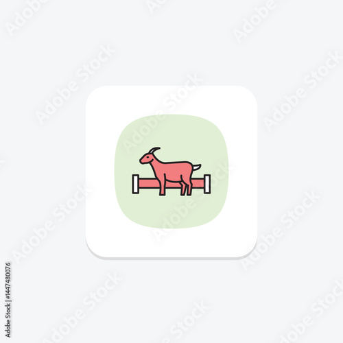 Goat Fence Line, vector, pixel perfect, illustrator file
