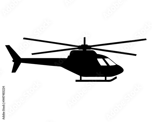 Helicopter silhouette vector illustration