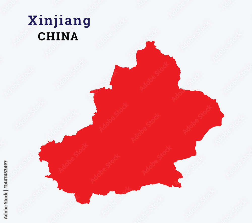 Fototapeta premium Map of Zhejiang, Map of Zhejiang China States, Zhejiang Provinces of China Vector Illustration.