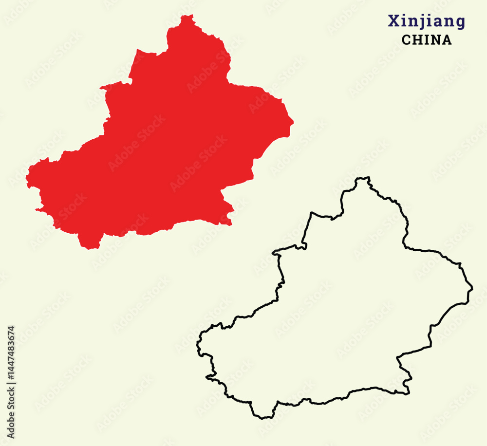 Obraz premium Map of Zhejiang, Map of Zhejiang China States, Zhejiang Provinces of China Vector Illustration. 