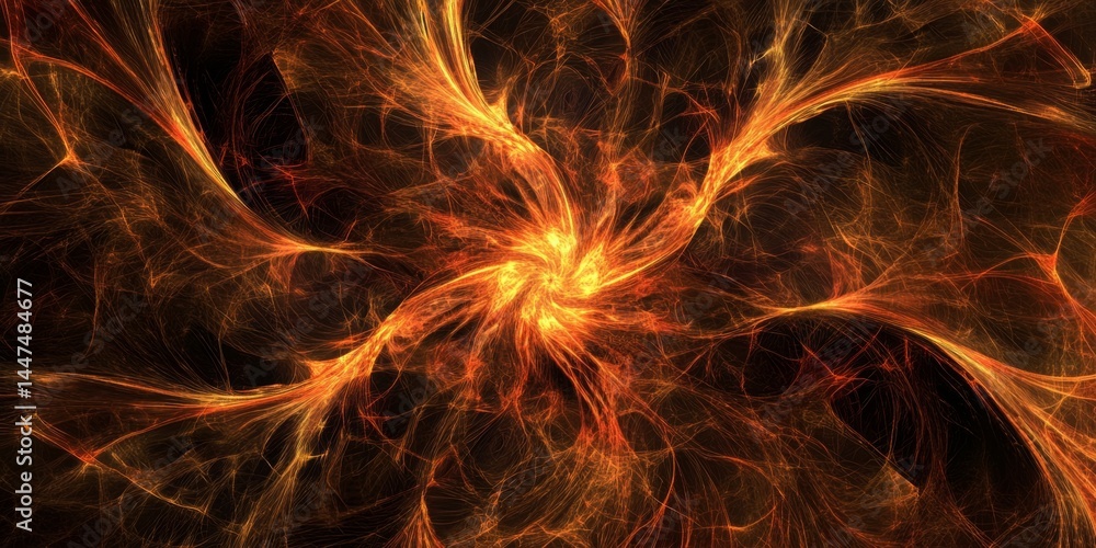 Abstract Fire Fractal Design