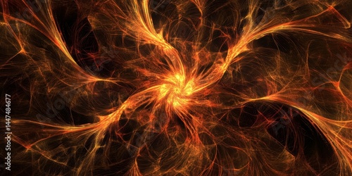 Obraz na płótnie Abstract Fire Fractal Design w salonie