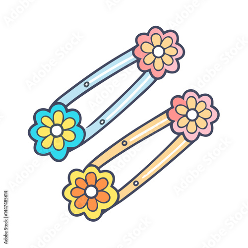 Cute flower hair clips for girls floral hair accessories decorative hairpins set for kids