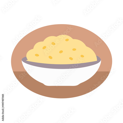 mashed potatoes icon, mashed potatoes vector illustration-simple illustration of mashed potatoes, perfect for mashed potatoes logos and icons