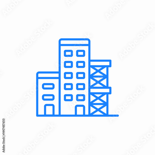 building construction project icon sign vector