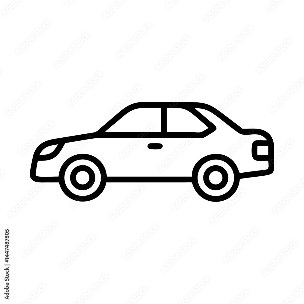 Car Icon Outline Design Car Icon Outline Design