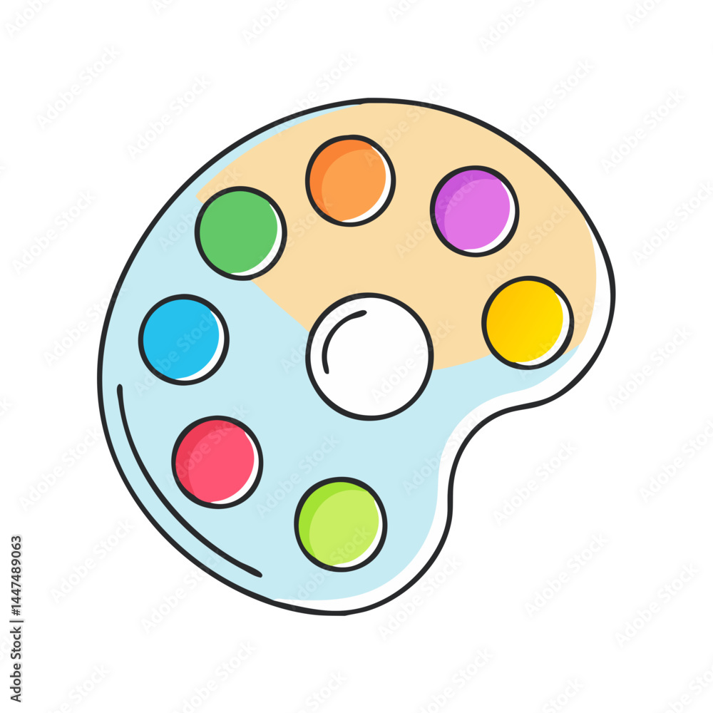 Fototapeta premium paint palette icon, paint palette vector illustration-simple illustration of paint palette, perfect for paint palette logos and icons