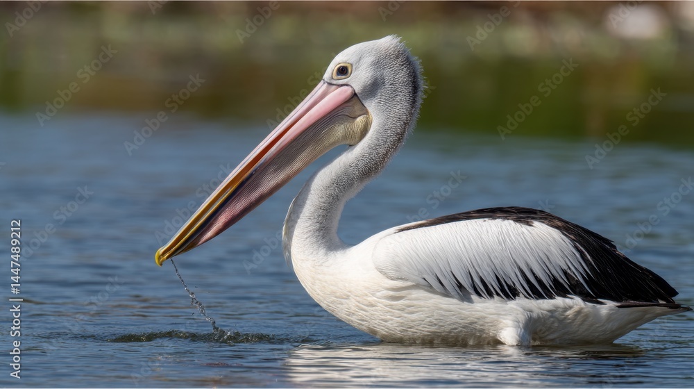 Australian Pelican Portrait in Serene Waters Australian Pelican Portrait in Serene Waters