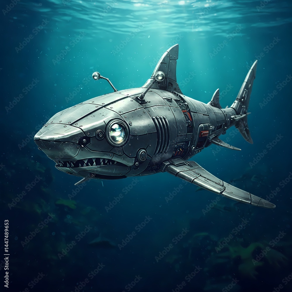 Obraz premium Future Technology Bio-Shark