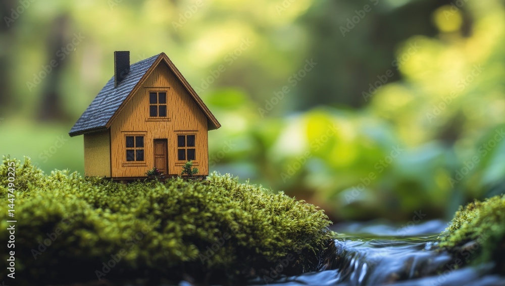 Tiny home nestled in mossy nature Tiny home nestled in mossy nature