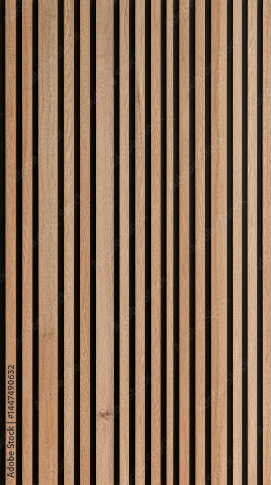 Obraz premium Wooden wall with alternating light and dark vertical stripes, modern interior design inspiration