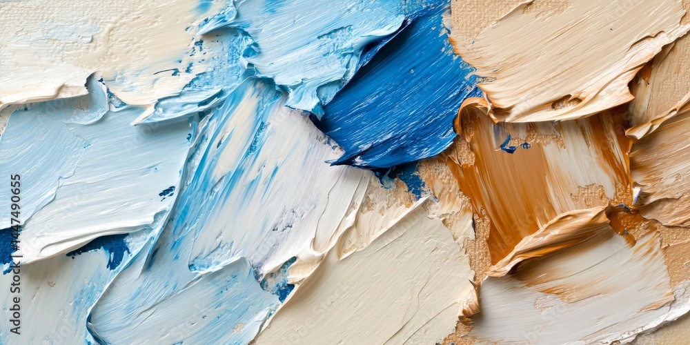 Abstract Impasto Painting with Vibrant Colors