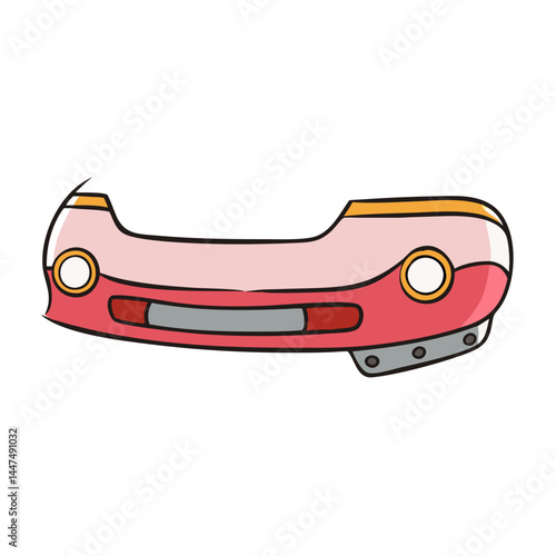 retro bumper icon, retro bumper vector illustration-simple illustration of retro bumper, perfect for retro bumper logos and icons