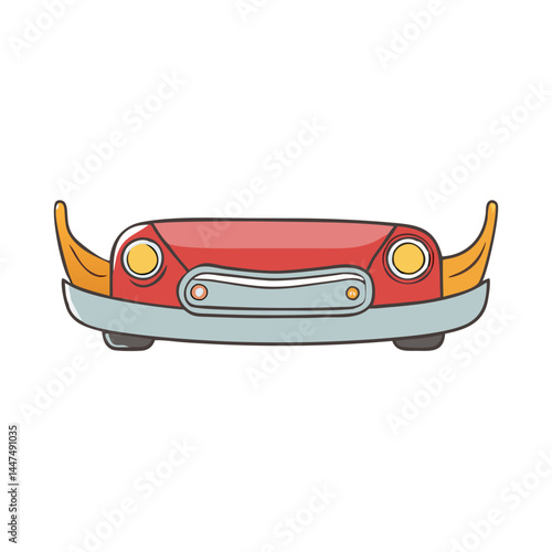 retro bumper icon, retro bumper vector illustration-simple illustration of retro bumper, perfect for retro bumper logos and icons