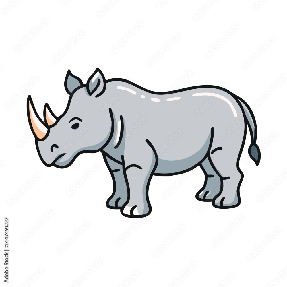Fototapeta premium rhino icon, rhino vector illustration-simple illustration of rhino, perfect for rhino logos and icons