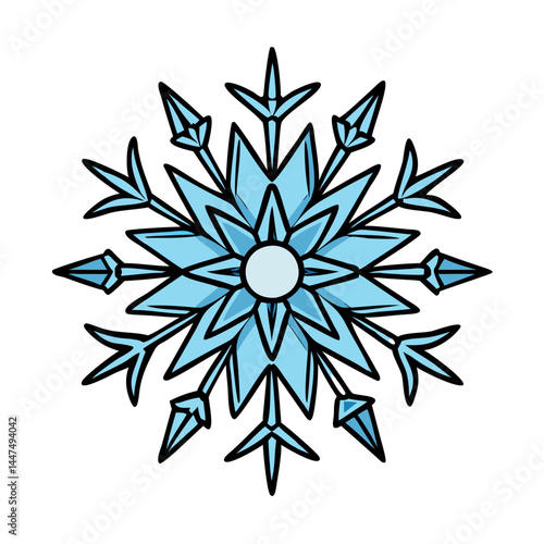 snowflake icon, snowflake vector illustration-simple illustration of snowflake, perfect for snowflake logos and icons