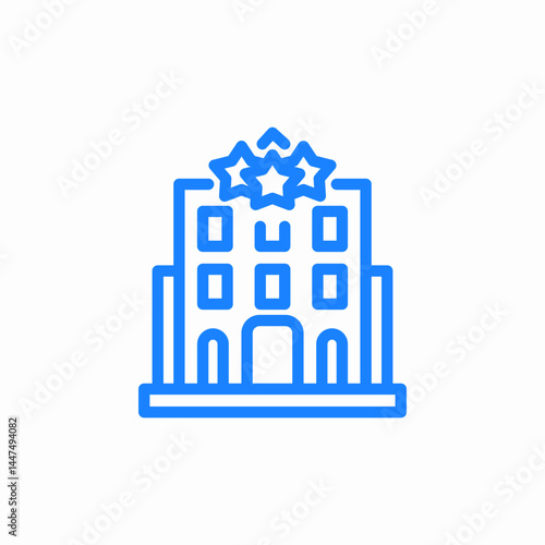 luxury hotel icon sign vector