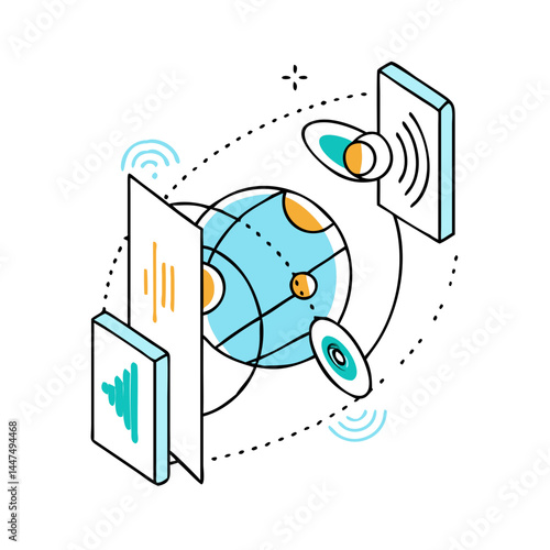 spatial audio icon, spatial audio vector illustration-simple illustration of spatial audio, perfect for spatial audio logos and icons