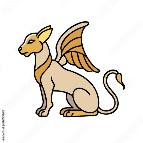 sphinx icon, sphinx vector illustration-simple illustration of sphinx, perfect for sphinx logos and icons