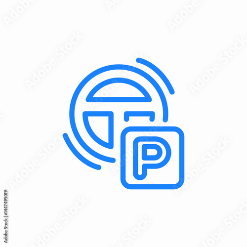 parking area icon sign vector