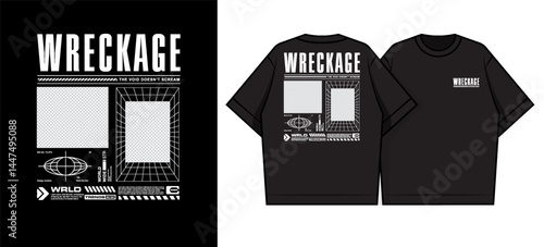 Brutalism Urban streetwear style design templates